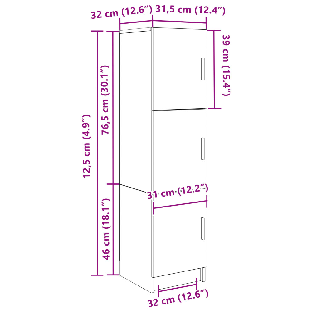 Produktbild för Skrivbord 2 pcs Rökt ek