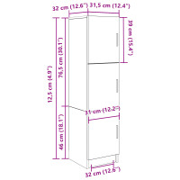 Produktbild för Skrivbord 2 pcs Rökt ek