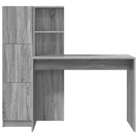 Produktbild för Skrivbord 2 pcs Grå Sonoma