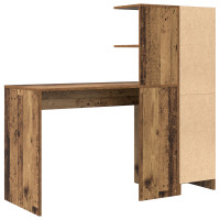 Produktbild för Skrivbord 2 pcs Gammalt trä