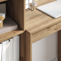 Produktbild för Skrivbord med låda med hylla med lagring 2 pcs Artisan Ek