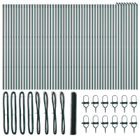 Produktbild för Utomhus sexkantig stängsel markfäste 100 x 1,2 m Grön Mesh