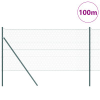 Produktbild för Utomhus sexkantig stängsel markfäste 100 x 1,2 m Grön Mesh