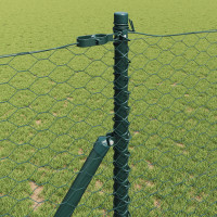 Produktbild för Utomhus sexkantig stängsel markfäste 100 x 1,2 m Grön Mesh