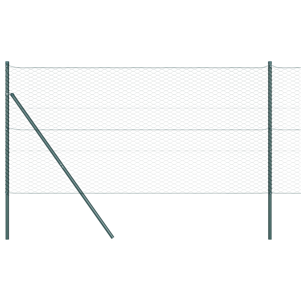 Produktbild för Utomhus sexkantig stängsel markfäste 100 x 1,2 m Grön Mesh