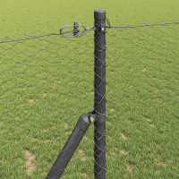 Produktbild för Utomhus sexkantig stängsel markfäste 10 x 1,4 m Grå Mesh