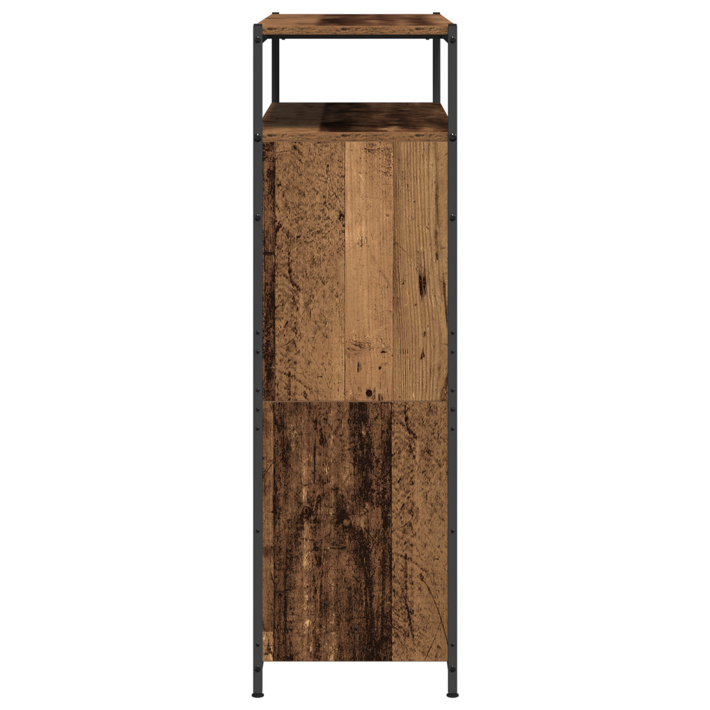 Produktbild för Skoskåp med hylla Gammalt trä 100 x 34 x 112 cm Konstruerat trä