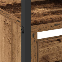 Produktbild för Skoskåp med hylla Gammalt trä 100 x 34 x 112 cm Konstruerat trä
