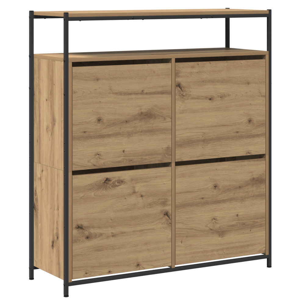 Produktbild för Skoskåp med hylla Artisan Ek 100 x 34 x 112 cm Konstruerat trä