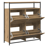 Produktbild för Skoskåp med hylla Artisan Ek 100 x 34 x 112 cm Konstruerat trä