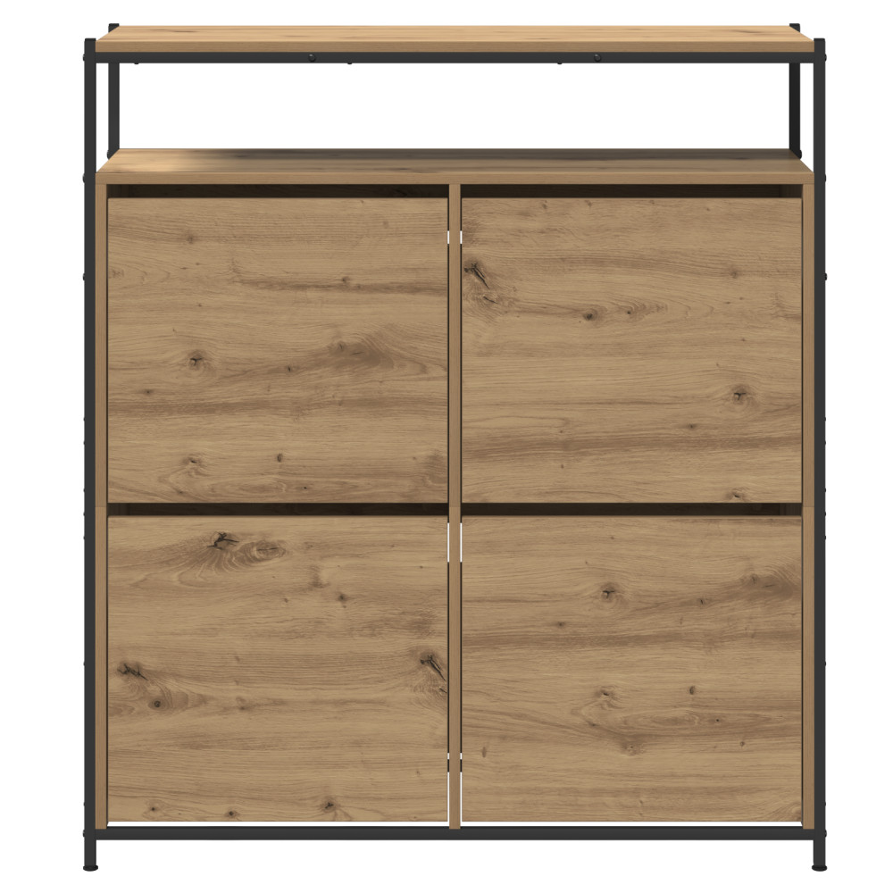 Produktbild för Skoskåp med hylla Artisan Ek 100 x 34 x 112 cm Konstruerat trä