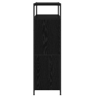 Produktbild för Skoskåp med hylla Svart Ek 100 x 34 x 112 cm Konstruerat trä
