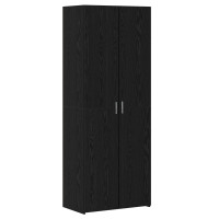 Produktbild för Skåp 2 pcs Svart Ek 70 x 42,5 x 185 cm
