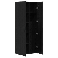 Produktbild för Skåp 2 pcs Svart Ek 70 x 42,5 x 185 cm
