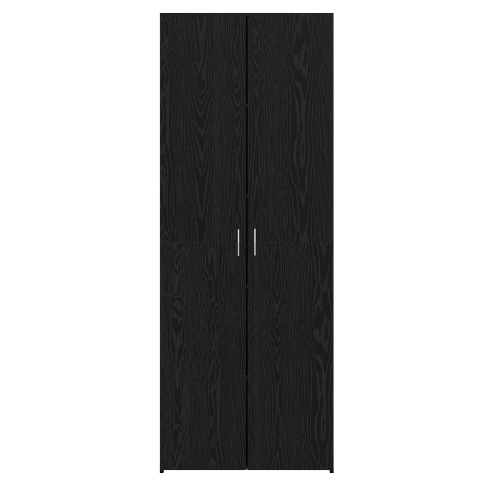 Produktbild för Skåp 2 pcs Svart Ek 70 x 42,5 x 185 cm