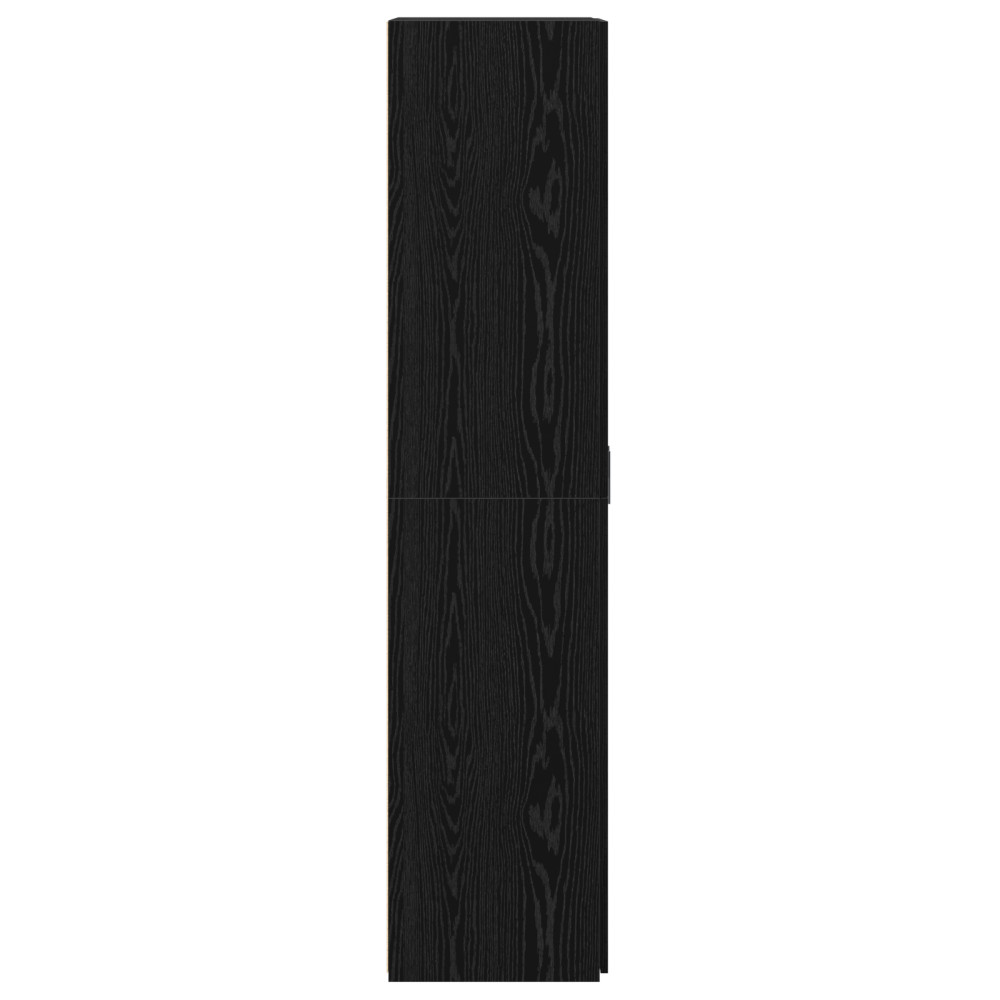 Produktbild för Skåp 2 pcs Svart Ek 70 x 42,5 x 185 cm