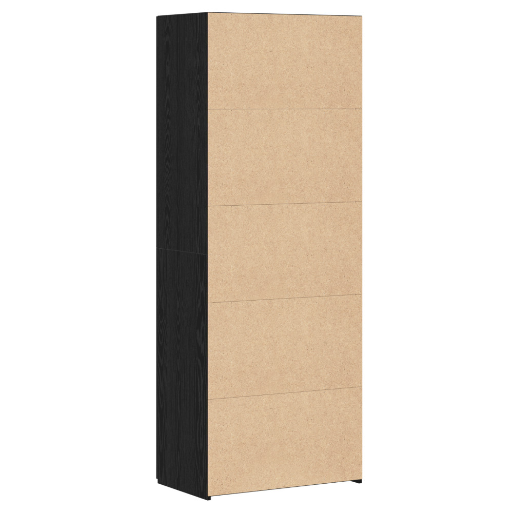 Produktbild för Skåp 2 pcs Svart Ek 70 x 42,5 x 185 cm