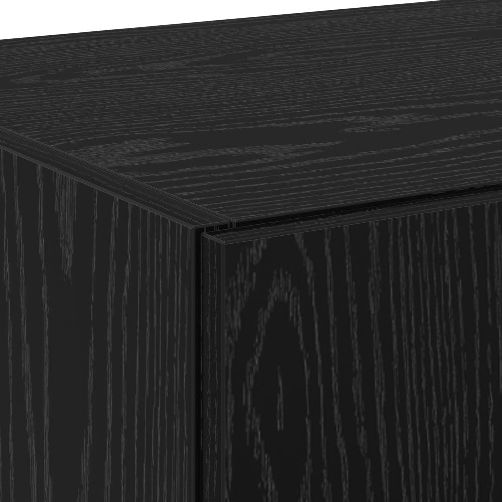 Produktbild för Skåp 2 pcs Svart Ek 70 x 42,5 x 185 cm