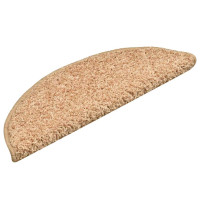 Produktbild för Trappmattor 30 st 56x17x3 cm guld halvrunda
