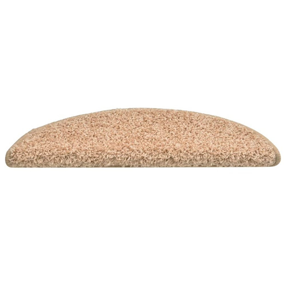 Produktbild för Trappmattor 30 st 56x17x3 cm guld halvrunda