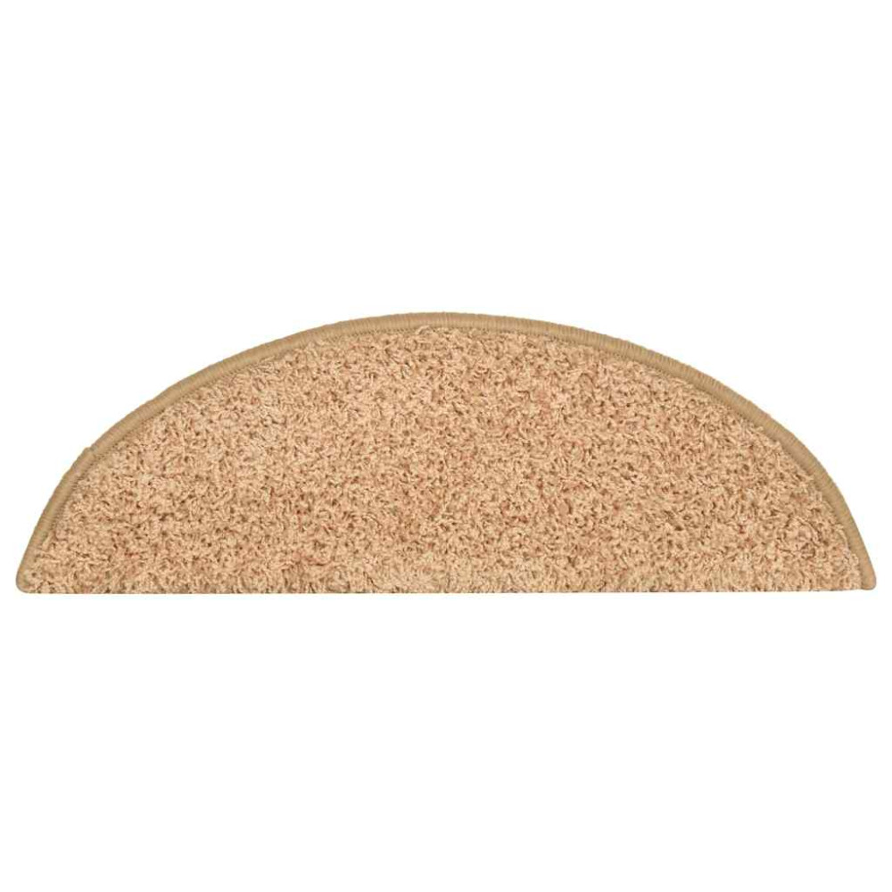 Produktbild för Trappmattor 30 st 56x17x3 cm guld halvrunda