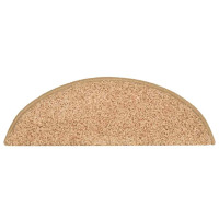 Produktbild för Trappmattor 30 st 56x17x3 cm guld halvrunda