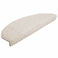 Produktbild för Trappmattor 30 st 65x21x4 cm vita halvrunda stora