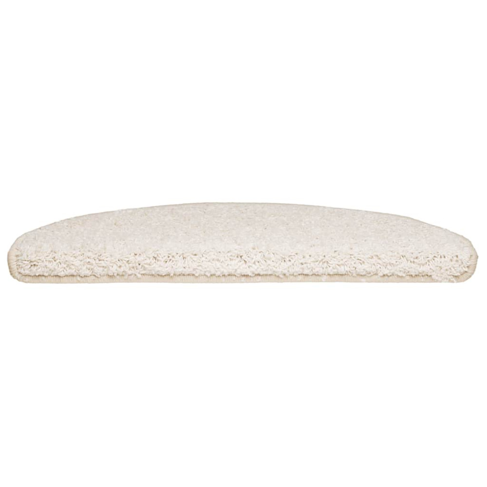 Produktbild för Trappmattor 30 st 65x21x4 cm vita halvrunda stora