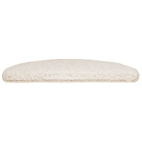 Produktbild för Trappmattor 30 st 65x21x4 cm vita halvrunda stora