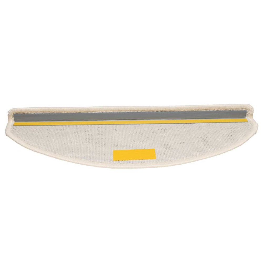 Produktbild för Trappmattor 30 st 65x21x4 cm vita halvrunda stora