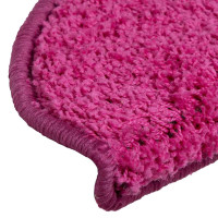 Produktbild för Trappmattor 30 st 65x21x4 cm rosa halvrunda stora