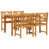 Produktbild för Trädgårdsmöbelset 5 pcs Brun Massivt Akaciaträ