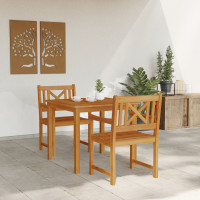 Produktbild för Trädgårdsmöbelset 3 pcs Brun Massivt akaciaträ