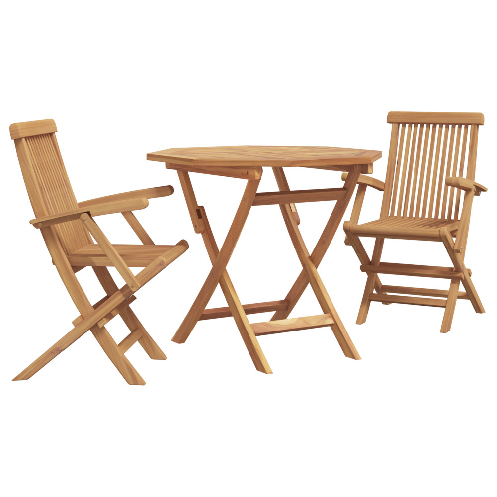 Produktbild för Trädgårdsmöbelset 3 pcs Brun Massivt Akaciaträ