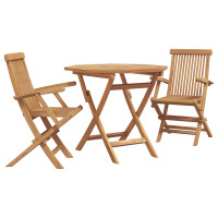 Produktbild för Trädgårdsmöbelset 3 pcs Brun Massivt Akaciaträ