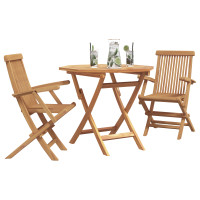 Produktbild för Trädgårdsmöbelset 3 pcs Brun Massivt Akaciaträ