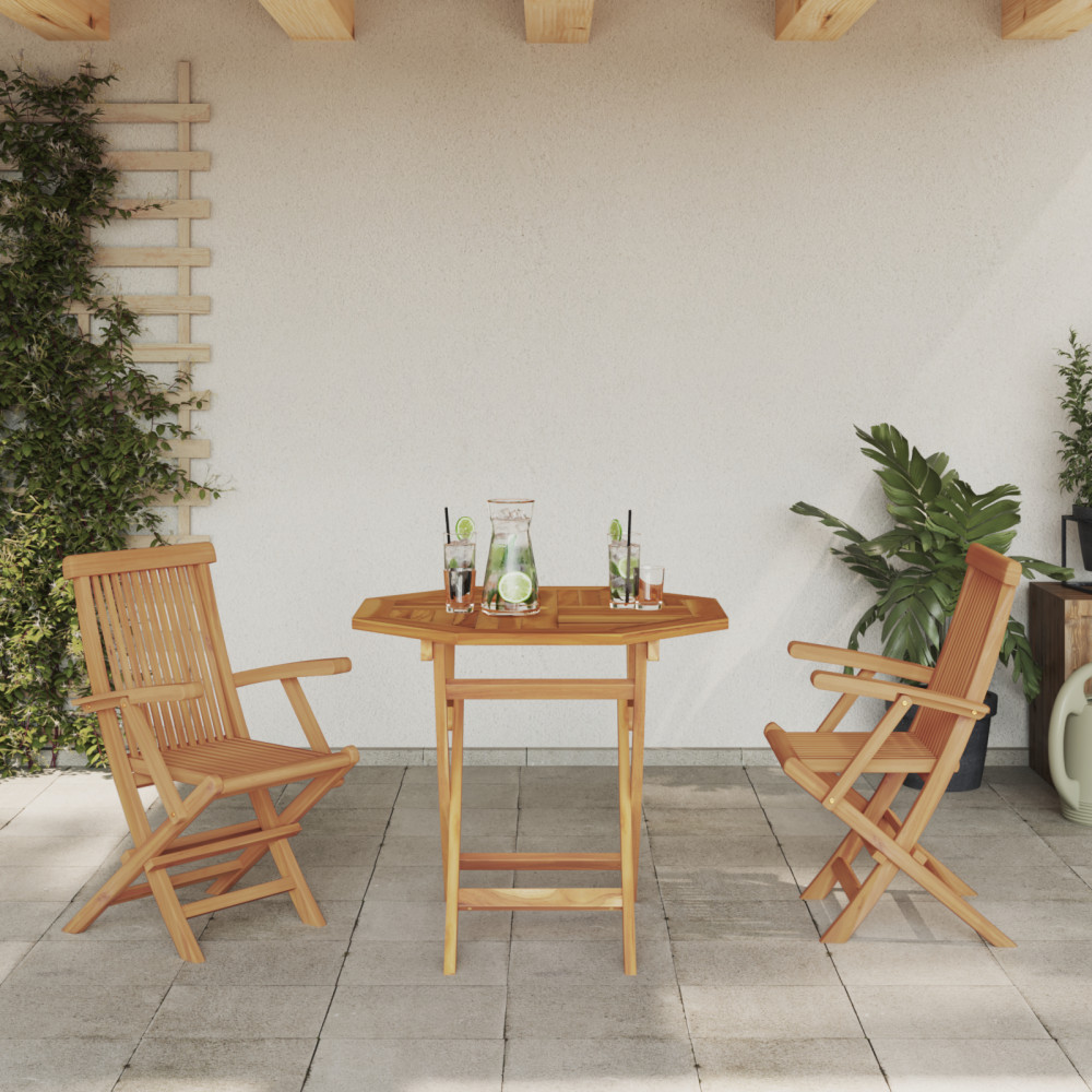 Produktbild för Trädgårdsmöbelset 3 pcs Brun Massivt Akaciaträ
