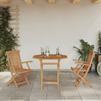 Produktbild för Trädgårdsmöbelset 3 pcs Brun Massivt Akaciaträ