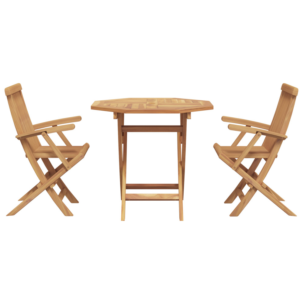 Produktbild för Trädgårdsmöbelset 3 pcs Brun Massivt Akaciaträ