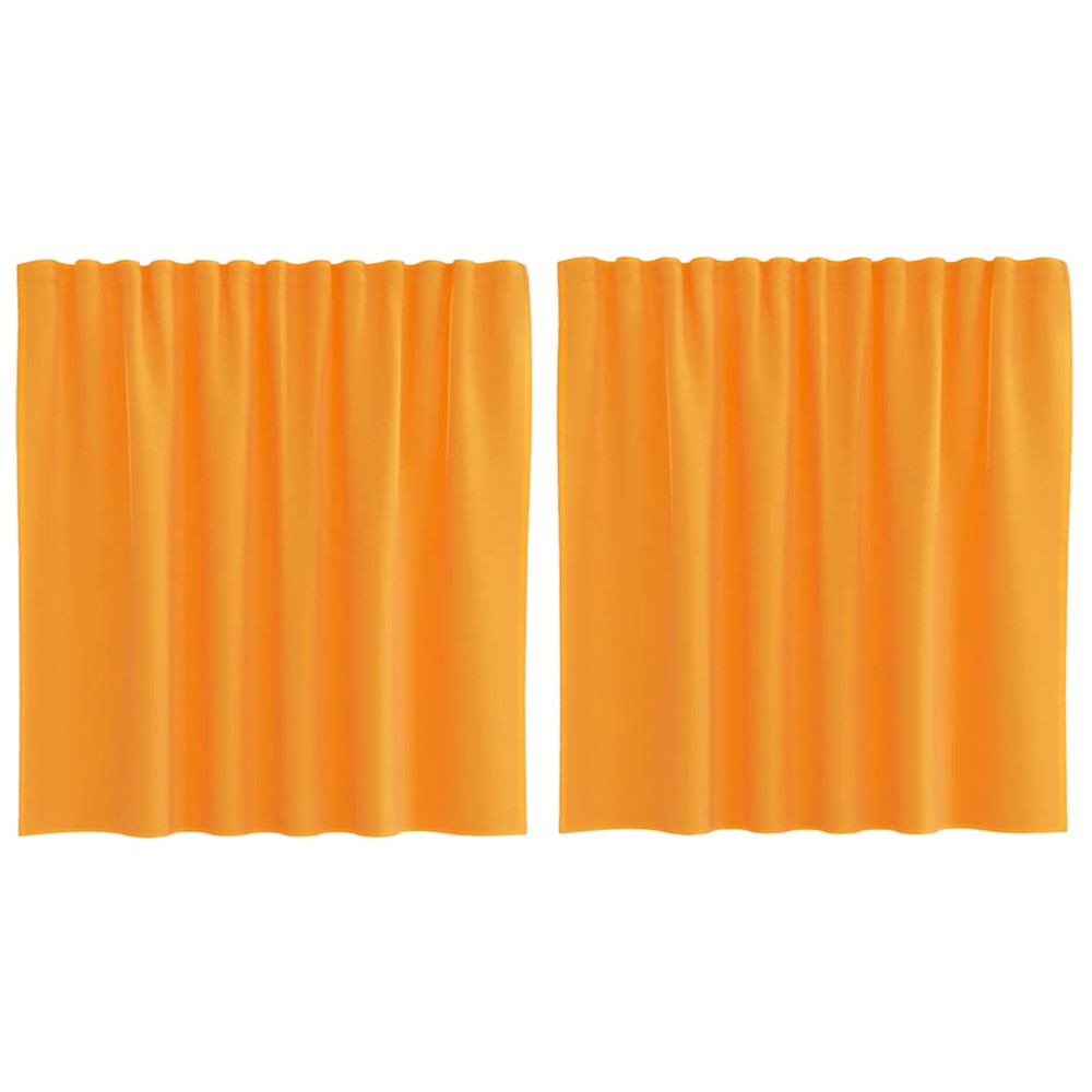 Produktbild för Voile gardiner med stångfickor 2 st orange