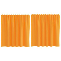 Produktbild för Voile gardiner med stångfickor 2 st orange