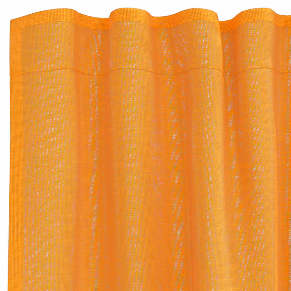 Produktbild för Voile gardiner med stångfickor 2 st orange