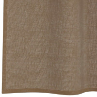 Produktbild för Voile gardiner med öglor 2 st ljusbrun 140x225 cm