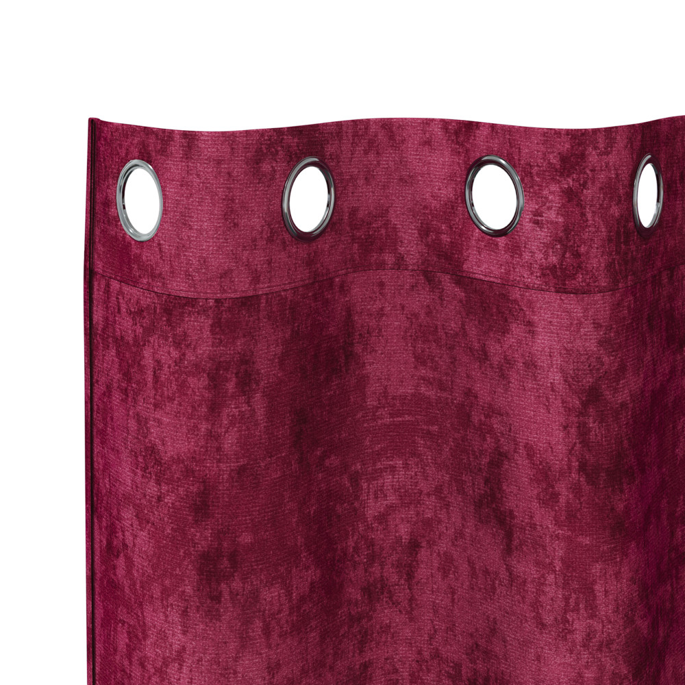 Produktbild för Sammetsgardiner med gardiner 2 pcs Vinröd 225 x 140 cm Sammet