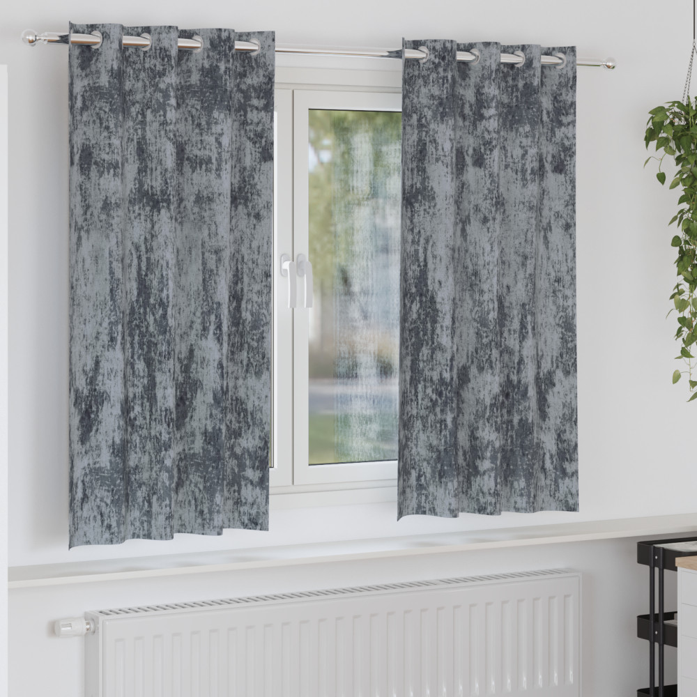Produktbild för Sammetsgardiner 2 pcs Silvergrå 175 x 140 cm Sammet