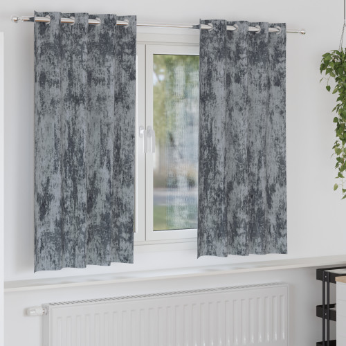 vidaXL Sammetsgardiner 2 pcs Silvergrå 175 x 140 cm Sammet