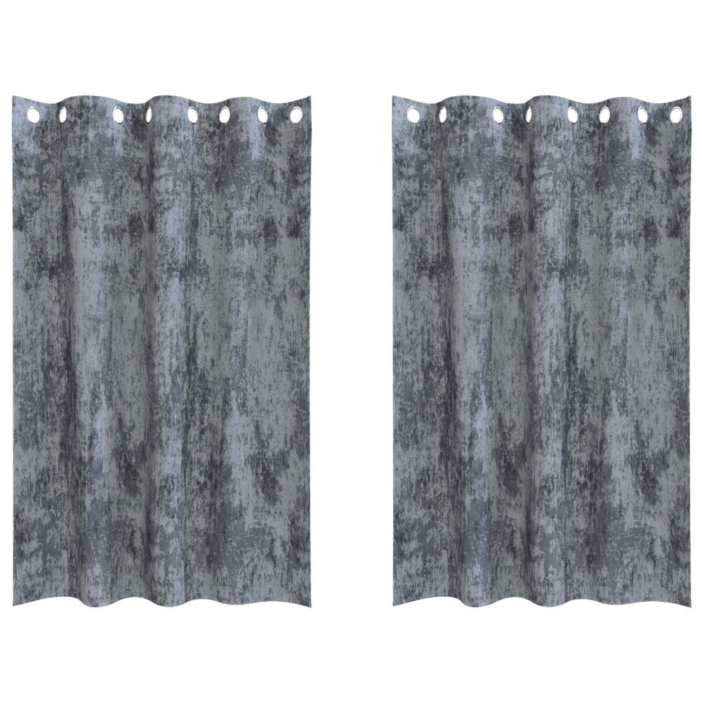 Produktbild för Sammetsgardiner 2 pcs Silvergrå 175 x 140 cm Sammet