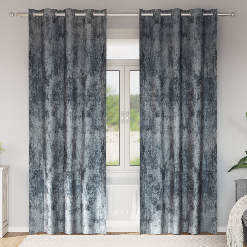 Produktbild för Sammetsgardiner 2 pcs Silvergrå 245 x 140 cm Sammet
