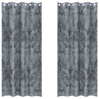 Produktbild för Sammetsgardiner 2 pcs Silvergrå 245 x 140 cm Sammet