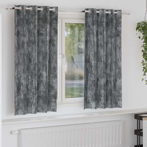 vidaXL Sammetsgardiner med gardiner 2 pcs Grå 175 x 140 cm Sammet
